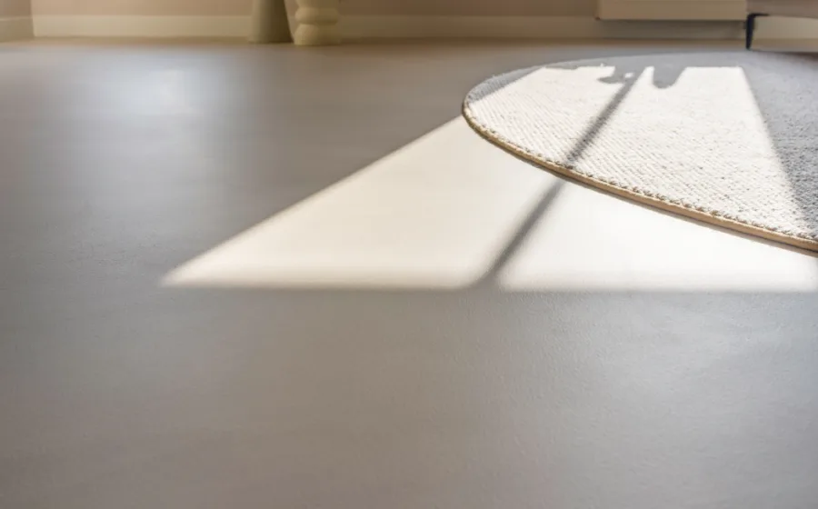 Gietvloer in de kleur Kiezel uitgekozen door Frans Uyterlinde