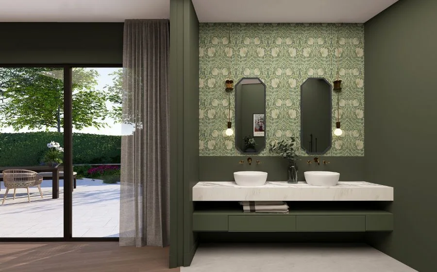 3D-ontwerp van badkamer