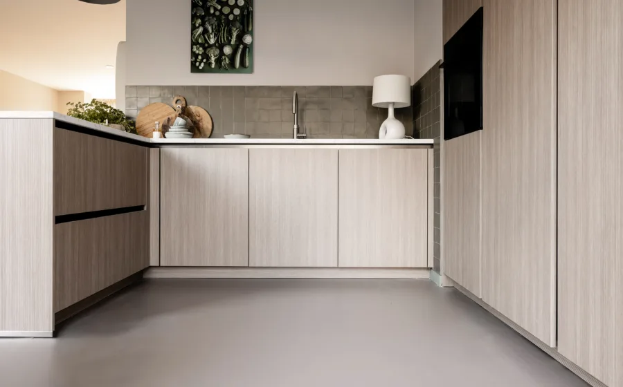 Marmoleum vloer in de keuken