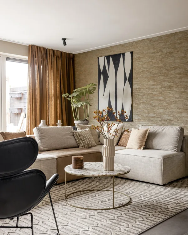 Eijffinger behang in de woonkamer - Aanhuis.nl