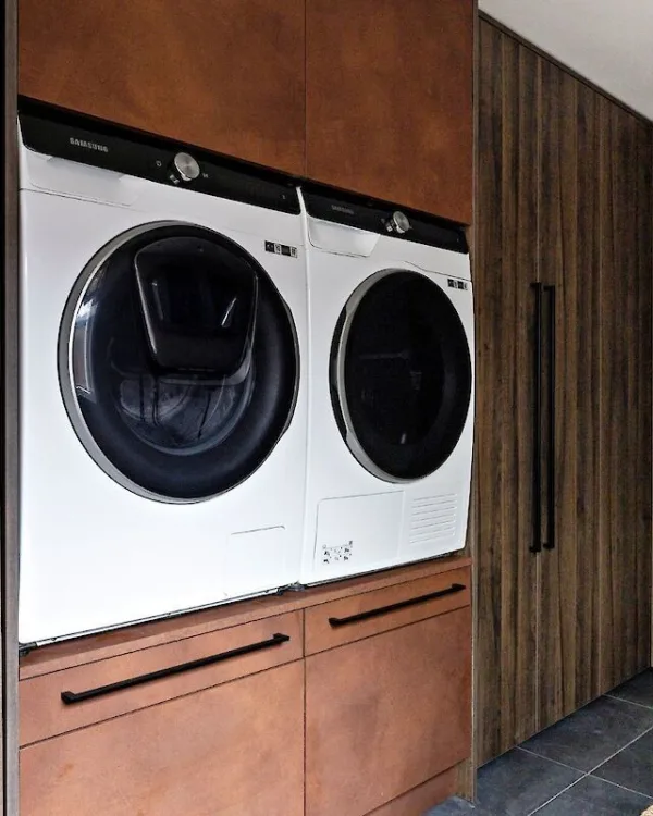 Een wasmachine en droger ombouw is in vele kleuren verkrijgbaar.