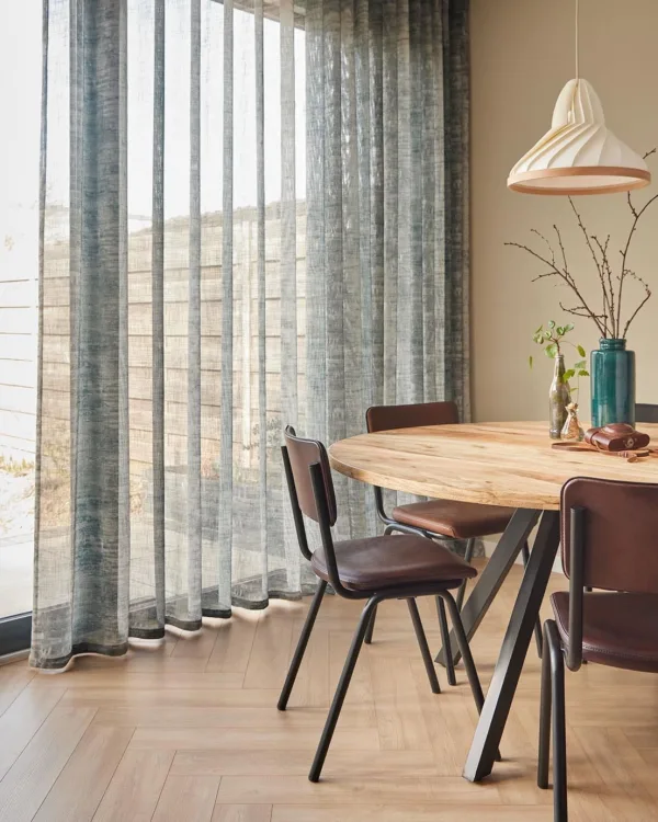 Eijffinger Confidence vitrages gordijnen groen blauw