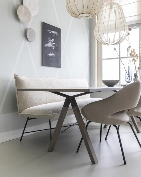 Scandinavisch licht marmoleum click Forbo vouwgordijnen