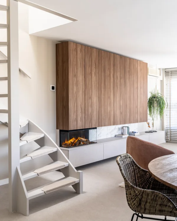 Tv-kast met elektrische haard