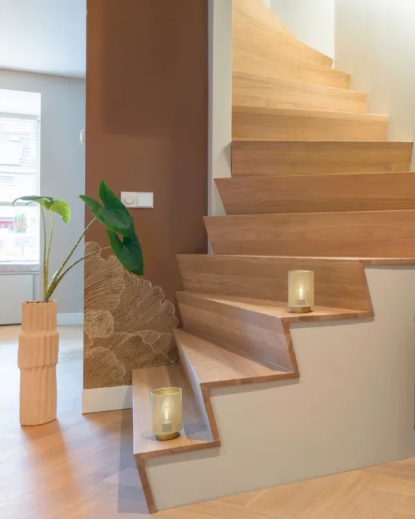 Detailfoto licht eiken Z-trap