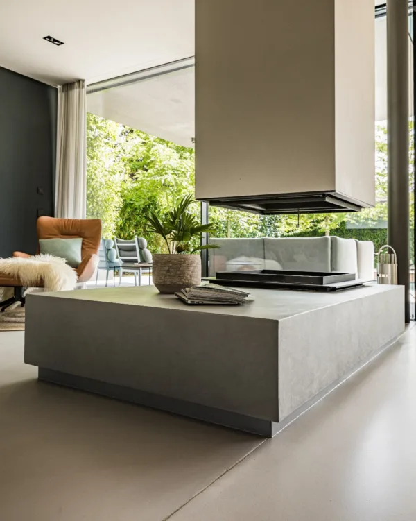 Betoncomposiet op je wand, dat kan met Aanhuis.nl!