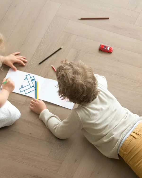 COR Etec naturals pvc houtlook licht visgraat kinderen