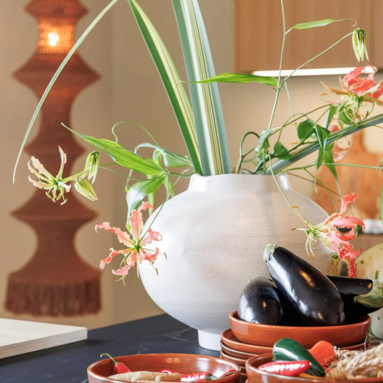 Sfeerfoto van een warm kleurrijk interieur